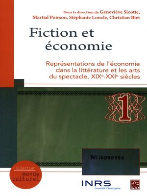 cover image of Fiction et économie